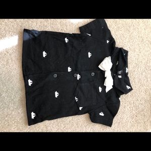 Short sleeve polo with bow tie